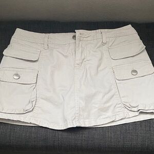 Refuge Cream Mini Skirt with Pockets